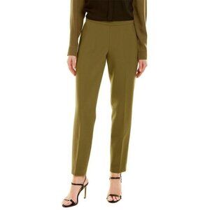 New Hugo Boss | Tiluna Side-Zip 2 Slim-Leg Ponte Cropped Trousers in Green
